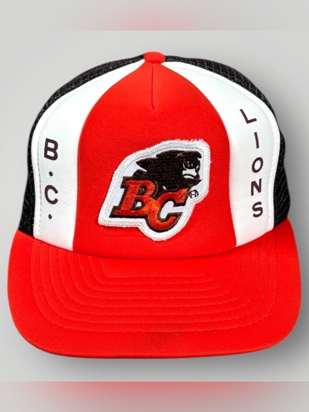 Vintage 80s BC Lions CFL Football Wilson Snapback Trucker Hat Cap Rare